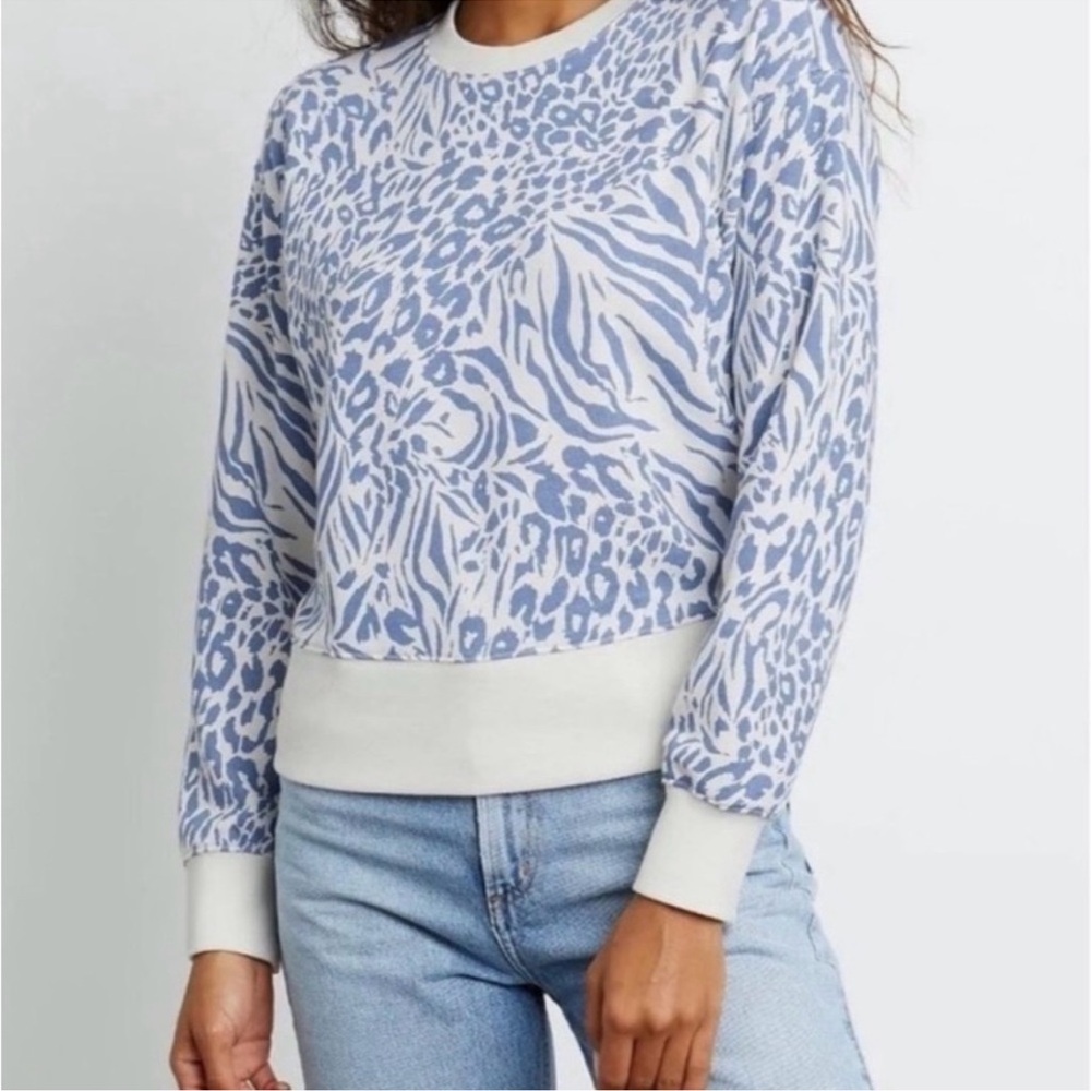 RAILS RAMONA Mixed Animal Cotton Blend Sweater S